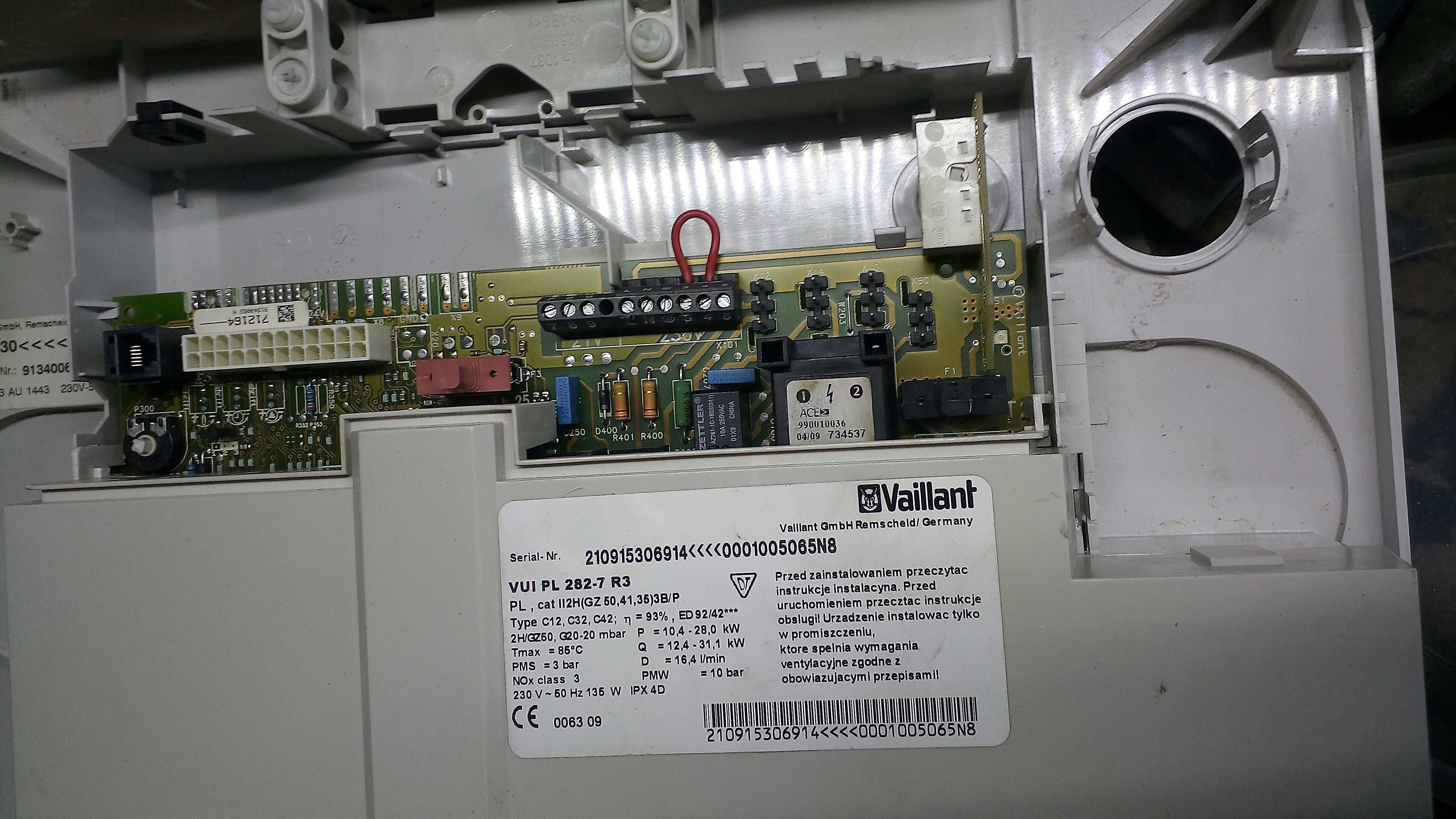 piec gazowy vaillant vui pl 282-7 r3 części z demontażu