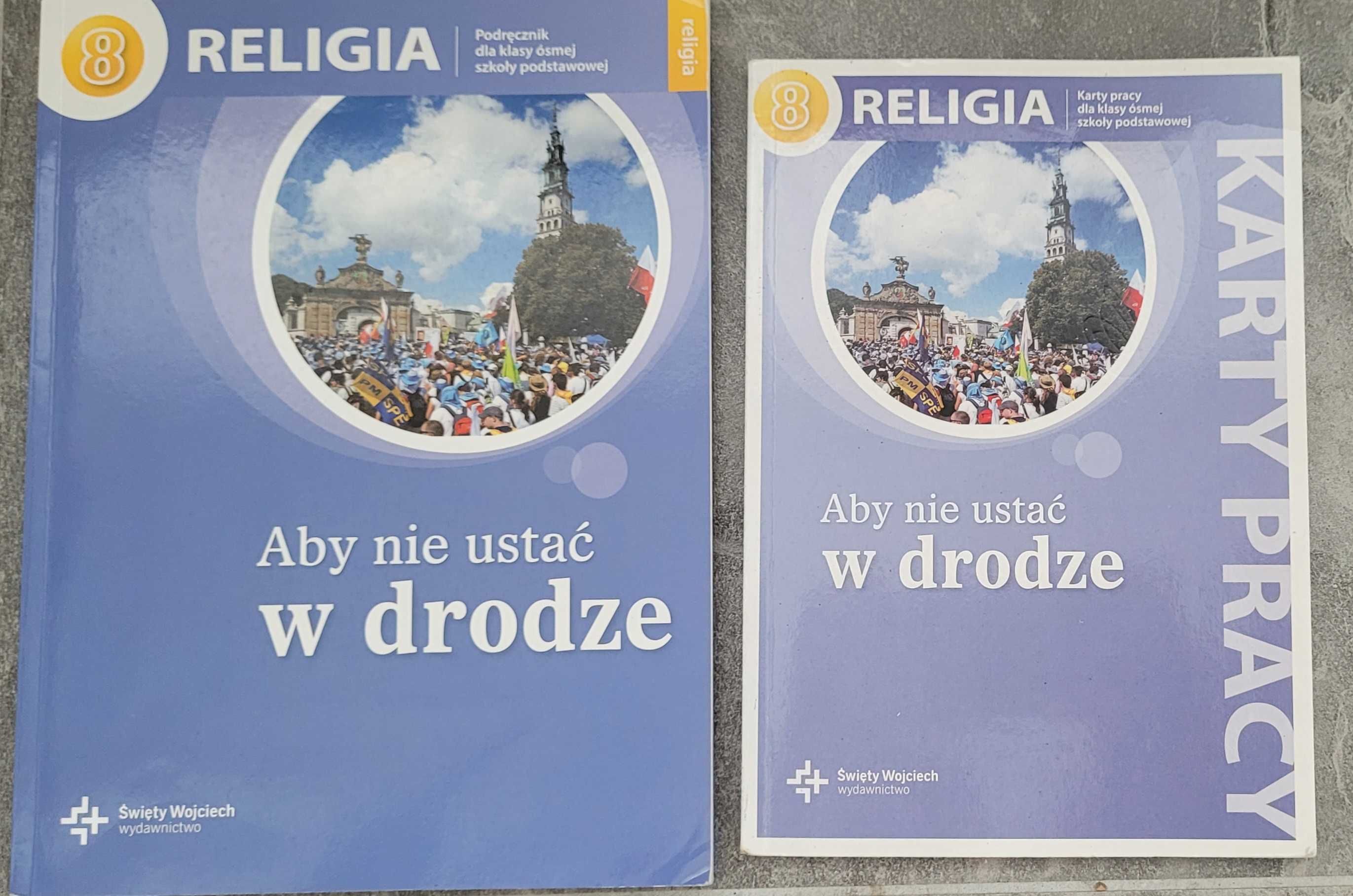 Podręcznik do religii klasa 8 + karty pracy JAK NOWE