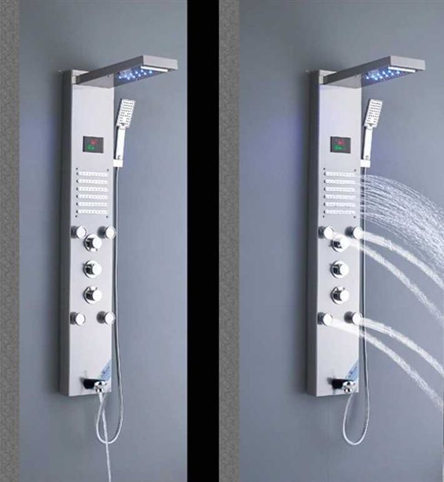 Panel prysznicowy + słuchawka wyświetlacz LED hydromasaż