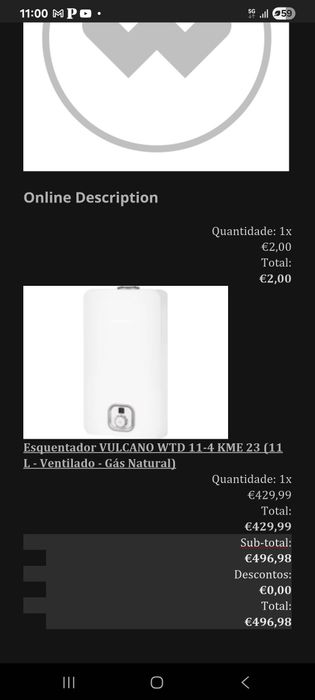 Esquentador VULCANO WTD 11-4 KME 23 (11 L - Ventilado - Gás Natural)