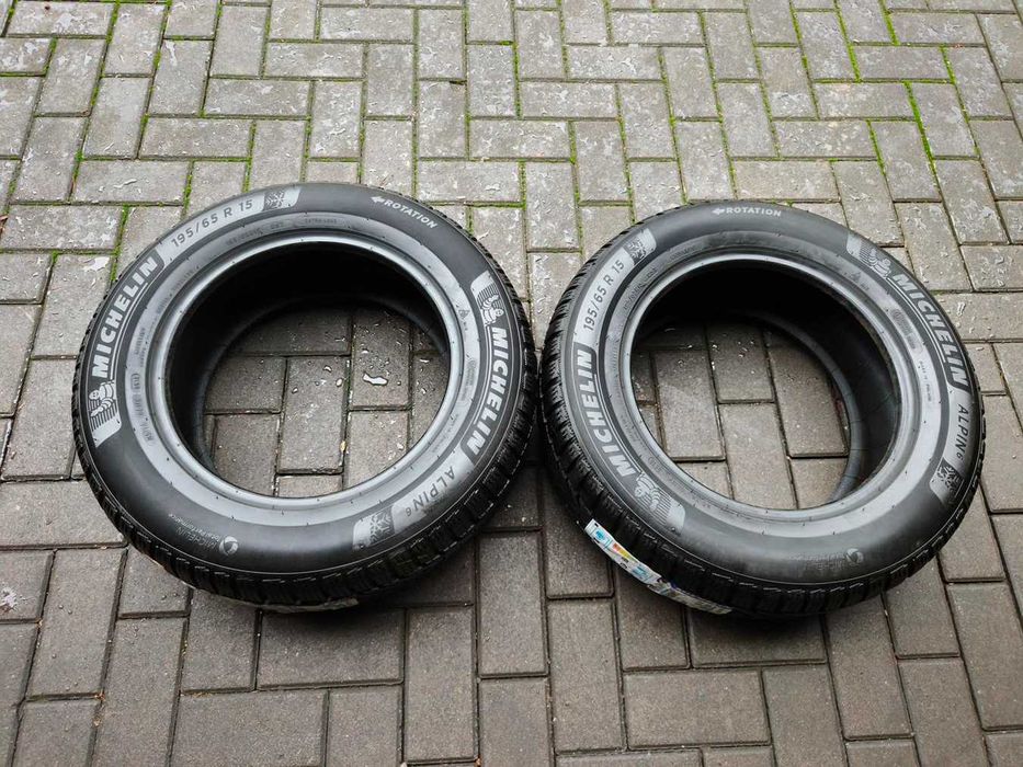 195/65 95T XL R15 MICHELIN ALPIN 6 8mm 2019r Zimowe Opony 2szt NOWE