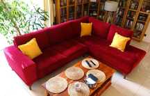 Luksusowy narożnik WESTERN HOME w kolorze RED Cherry - jak NOWY