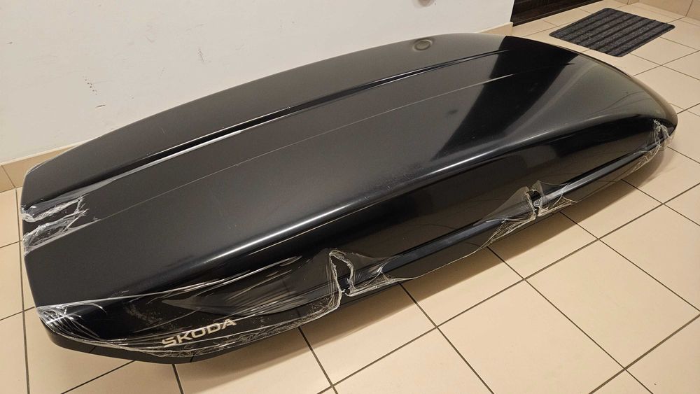 Kufer dachowy Skoda, box otwierany obustronnie 400l, narty do 200 cm