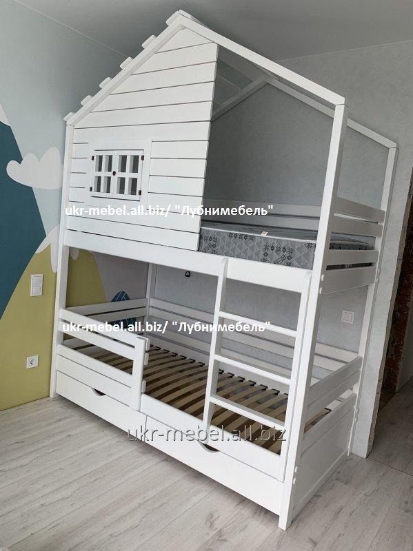 Кровать двухъярусная деревянная Рамбо2, двоярусне,двоповерхове,ліжко