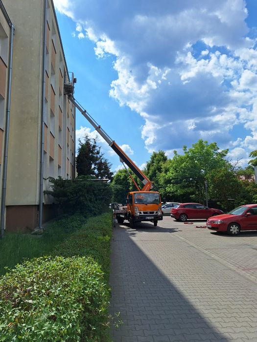 Wynajem, Podnośnik koszowy, zwyżka 22- 30m, wycinka drzew, mycie okien