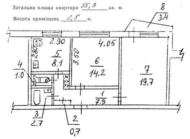 Лучшее предложение по цене! Продам 2 к Чешку 54 м 4/9 эт Победа *6