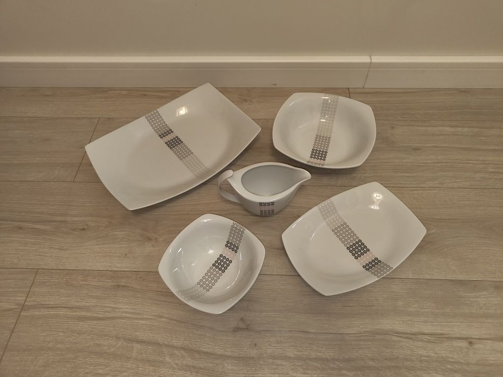 Zestaw do przekąsek / sałatek, 5 elementów, Porcelana Ćmielów