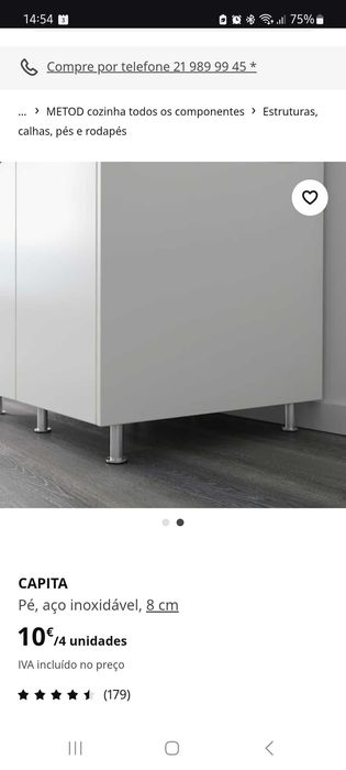 Pé de armário Ikea