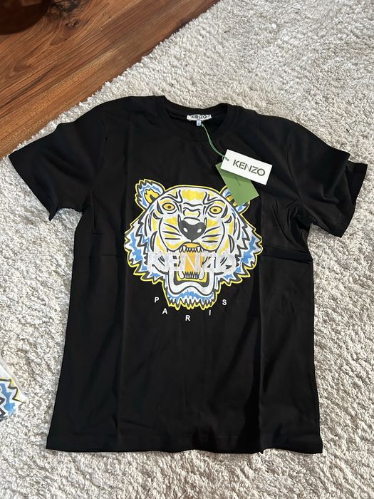 Koszulka XL KENZO czarna męska bawełniana święta
