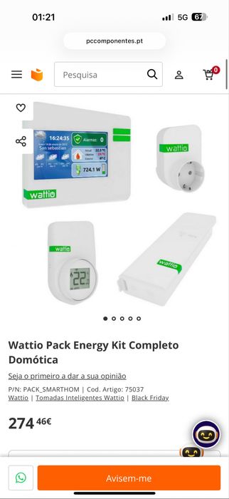 Wattio Pack Energy Kit Domótica Completo Novo Selado