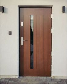 Drewniane drzwi wejściowe od producenta czyste powietrze
