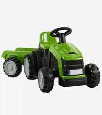 Traktor na akumulator dla dziecka+przyczepa zielony