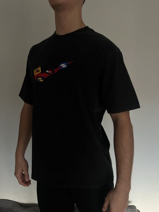 Air Jordan x Nike koszulka z nadrukiem czarna z krótkim rękawem