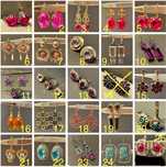 Серьги Серебро 875, 916 проба Горный Хрусталь Топаз Гранат