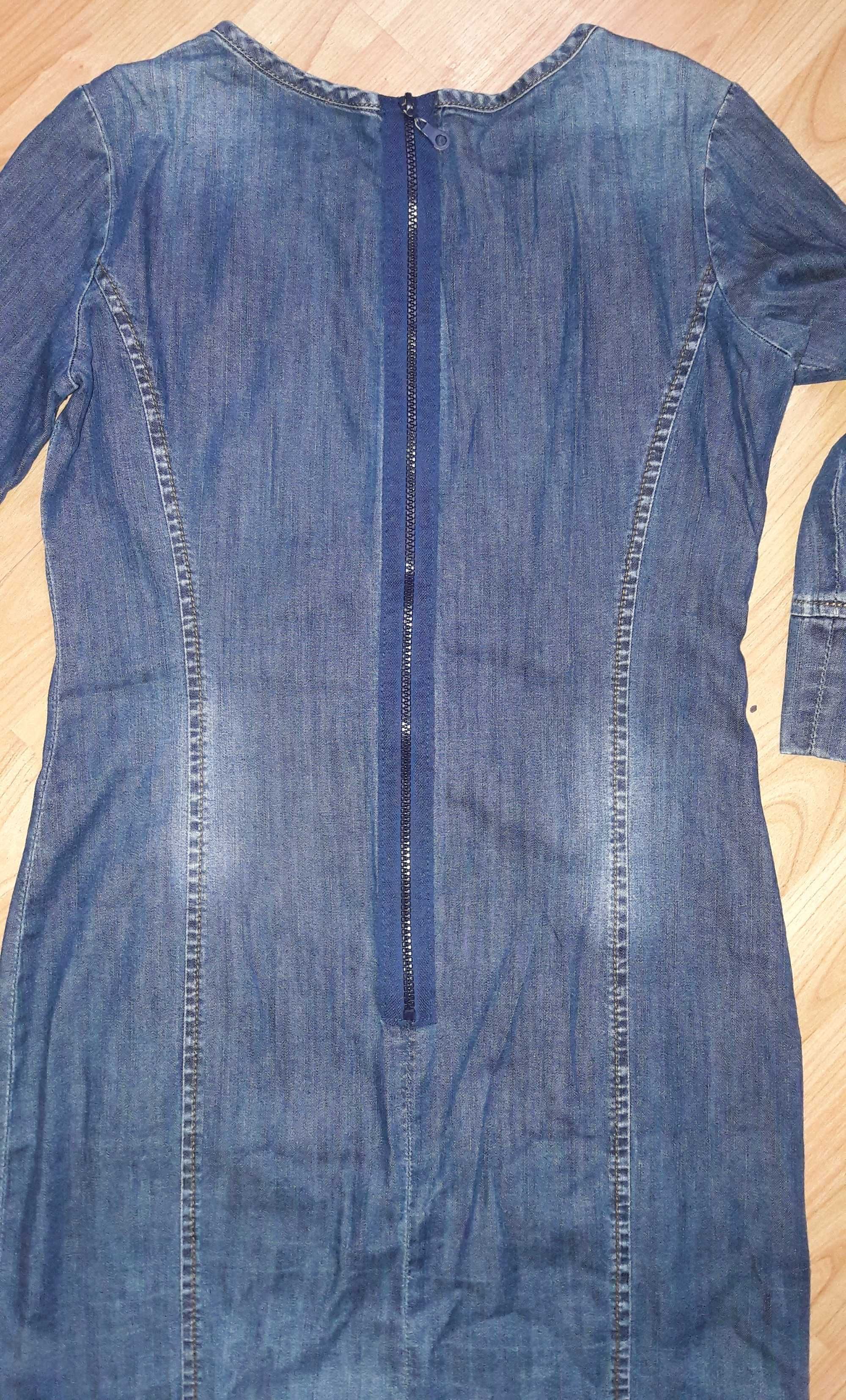 Jeansowa ołówkowa sukienka jeans Blueways M