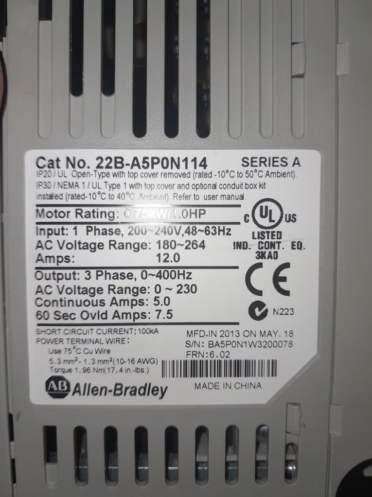 Перетворювач частоти частотник Allen Bradley