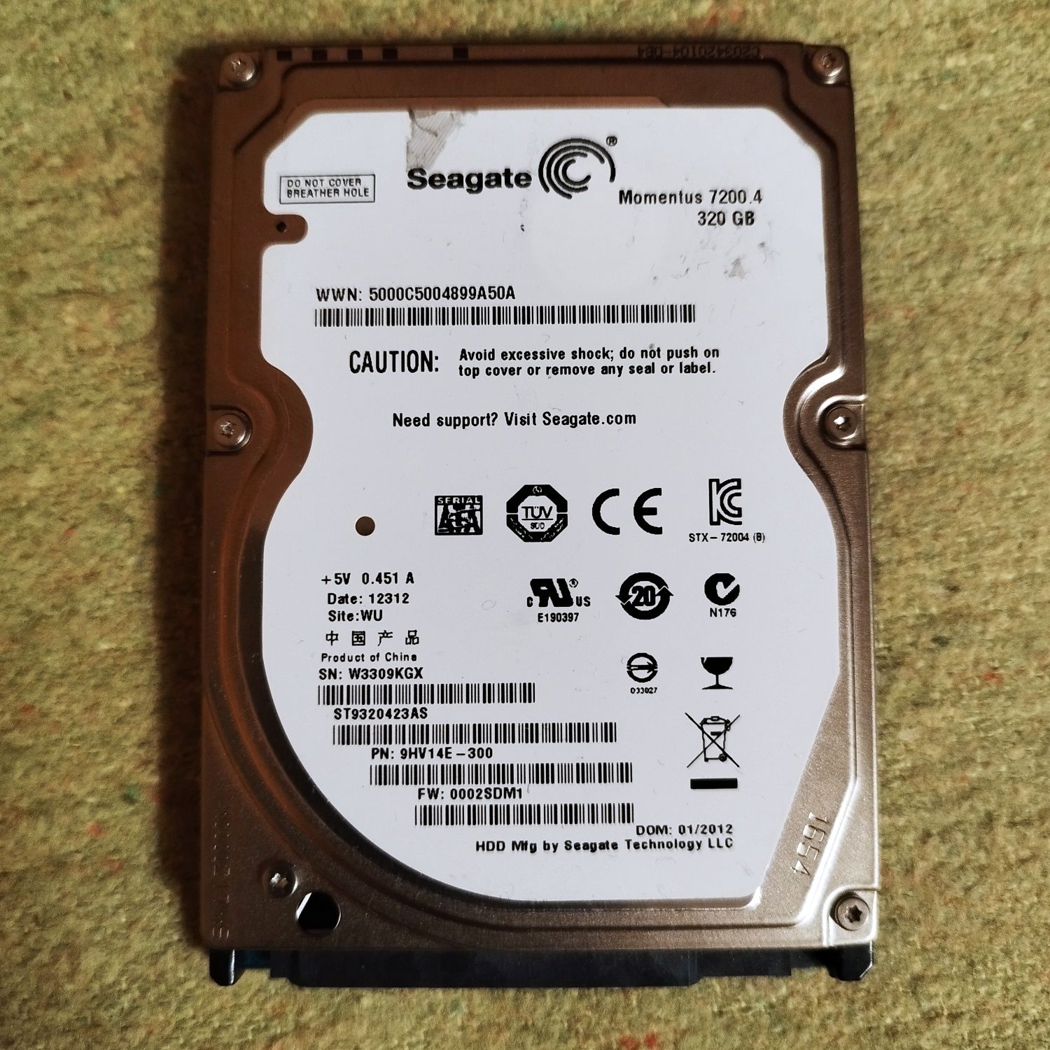Жорсткий диск Seagate 320 Гб