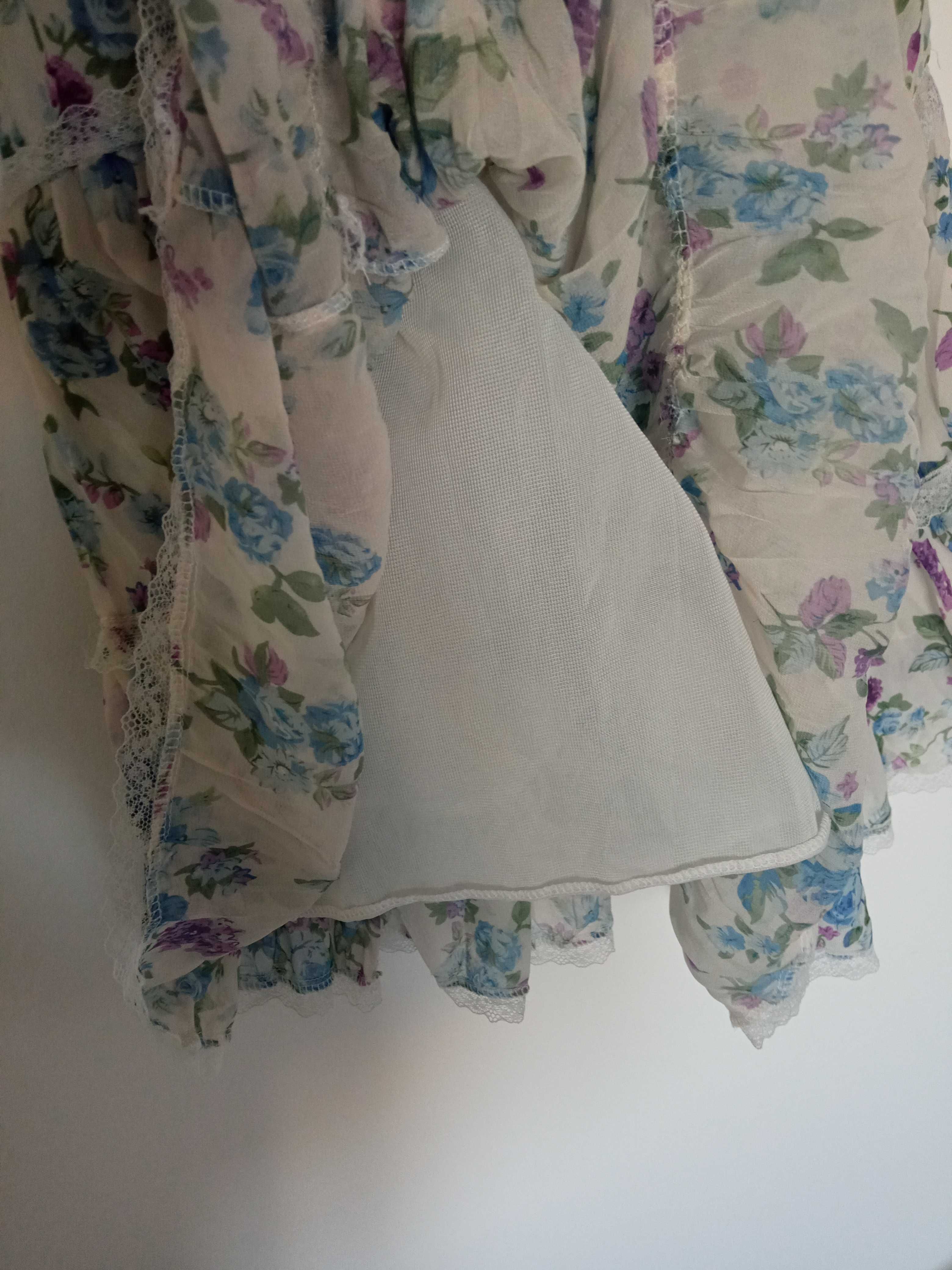 Megi Collection zwiewna letnia sukienka w kwiaty r M/L