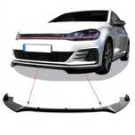 Difusor / Lip / spoiler frontal para VW Golf 7 2012 - 2017 preto piano brilhante em plástico ABS, para para-choques GTI, GTE.