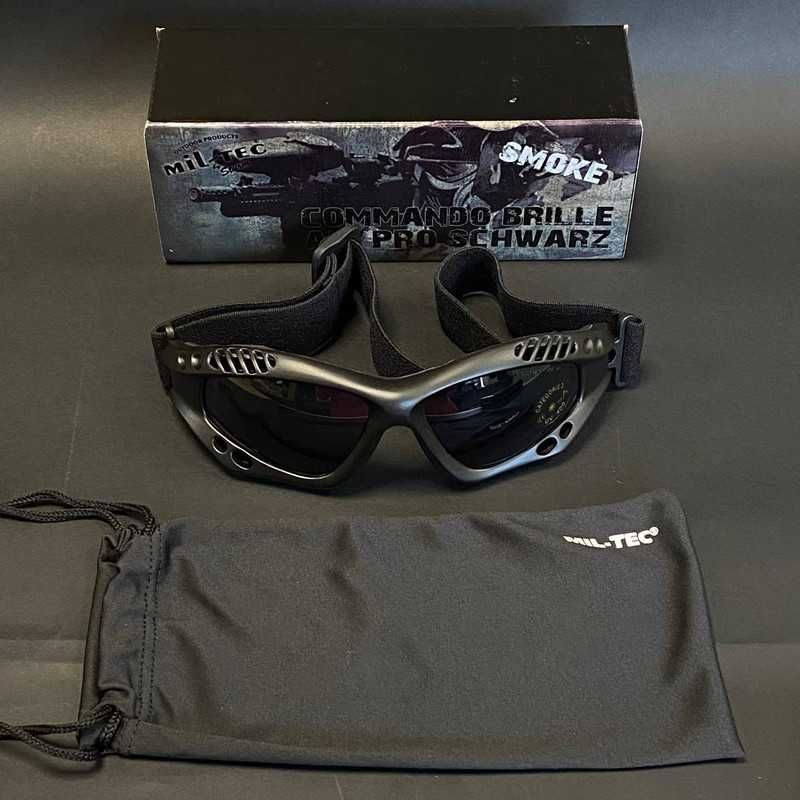Окуляри тактичні Mil-Tec COMMANDO Brille AIR PRO Smoke SCHWARZ/OLIVE
