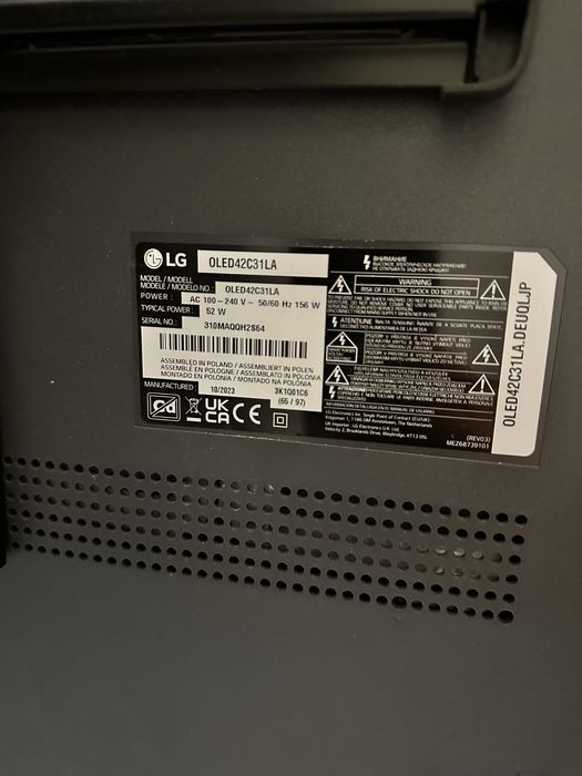 Telewizor LG OLED 42 cale C31LA Mało użytkowany