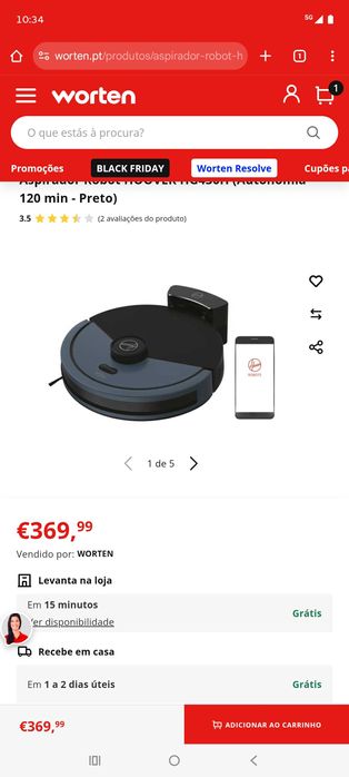 Aspirador robot HOOVER (NOVO)