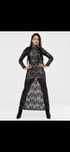 Asos Design X Laquan Smith Funnel Neck cekiny maxi dres r.34 uk6