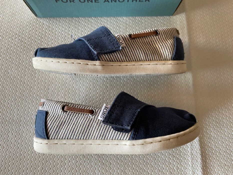 Sapatos Criança Toms Navy/Stripes