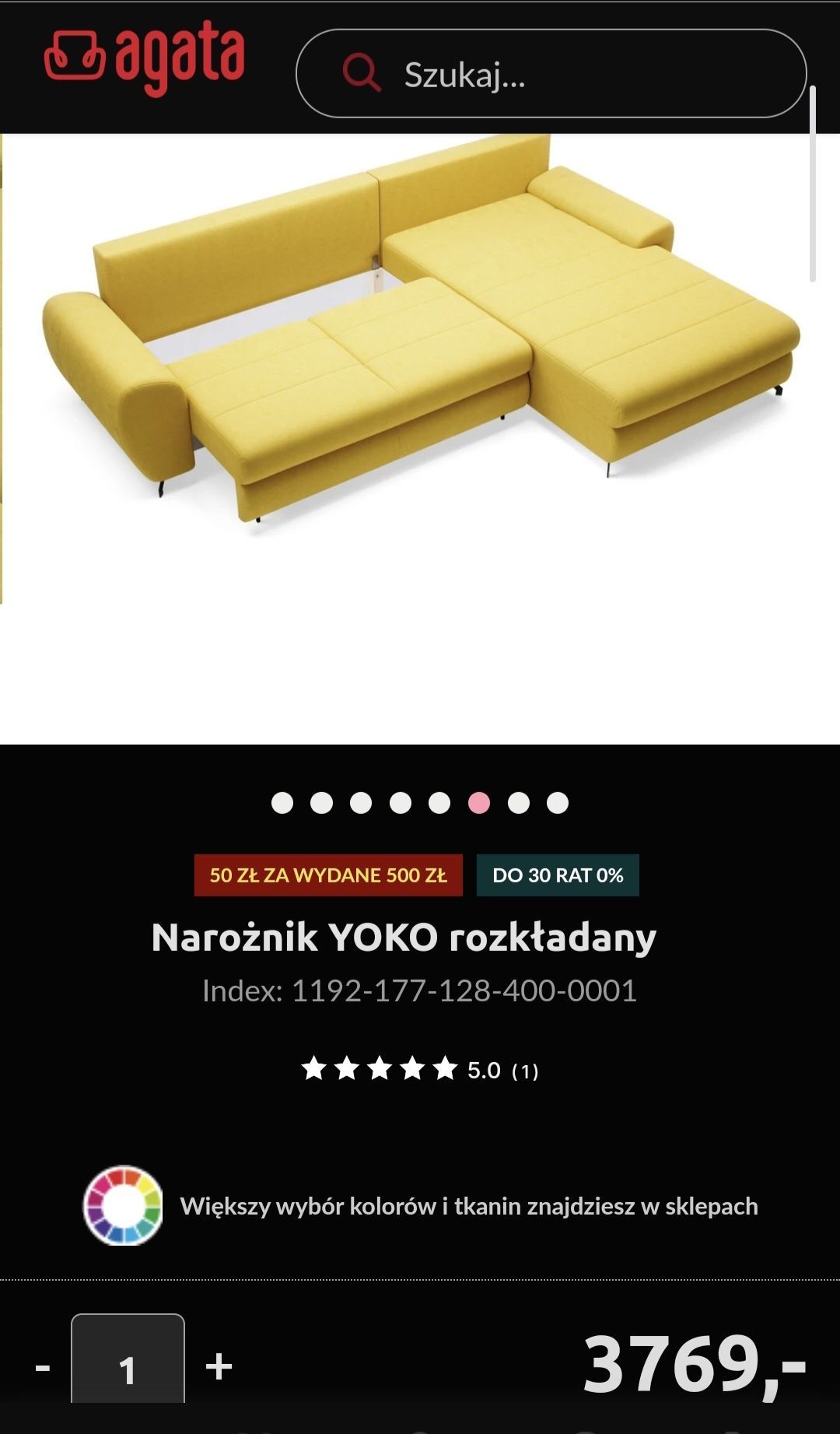Narożnik rozkładany z funkcją spania i pojemnikiem na pościel