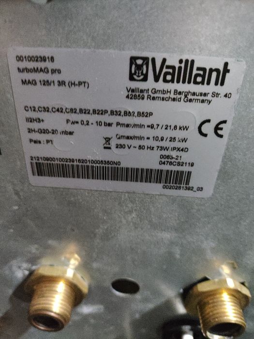 Esquentador Vaillant estanque ventilado