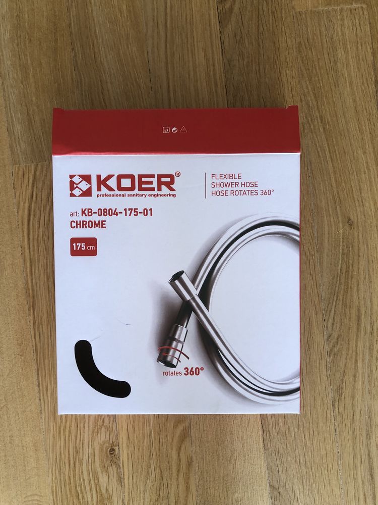 Шланг для душу.KOER KB-0804-175-01 CHROME