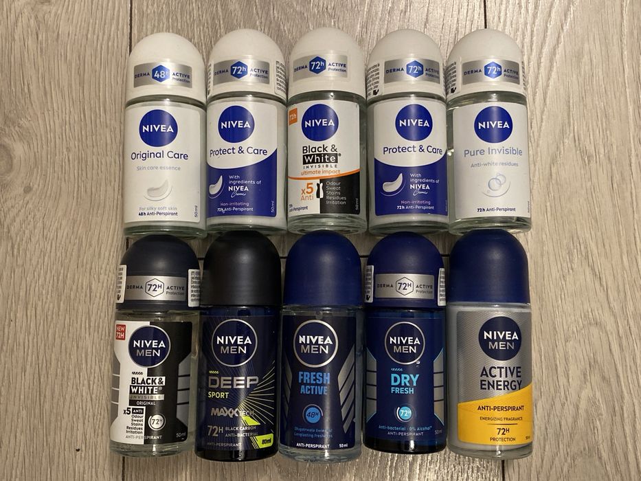 10x Nowy Antyperspirant Nivea w Kulce Damskie + Męskie