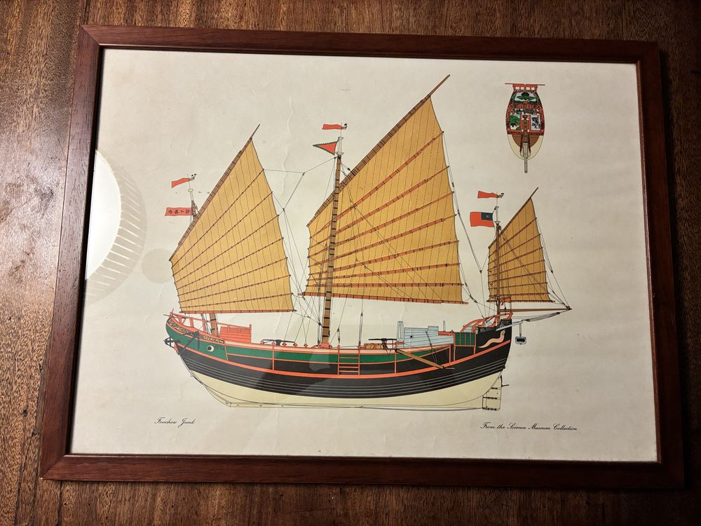 Quadro com imagem de barco