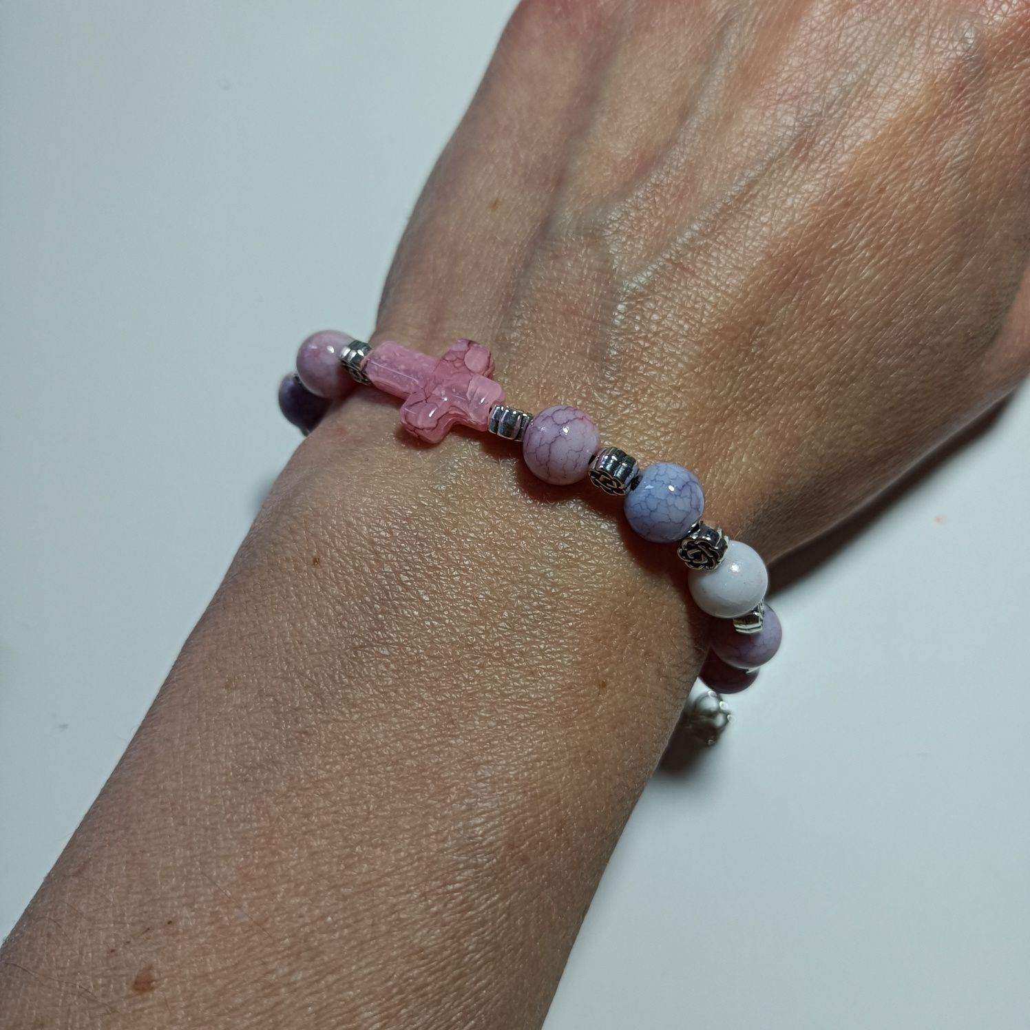 Różaniec na rękę hand made