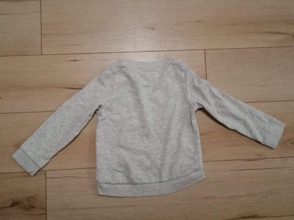 Bluza szara dziewczęca z brokatowym motylem r 98/104 H&M