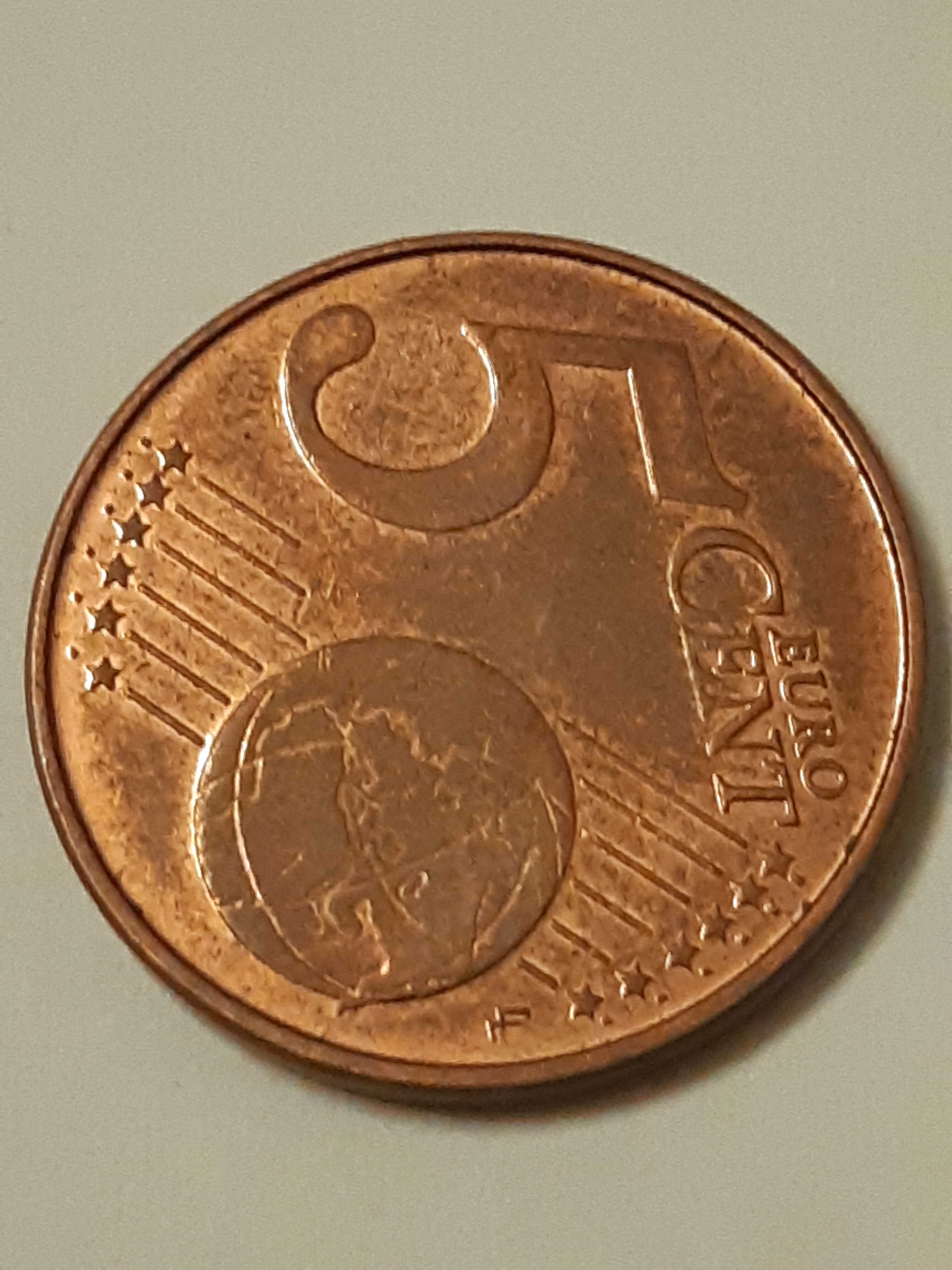 5 Euro Cent 2004 Belgia destrukt moneta kolekcjonerska