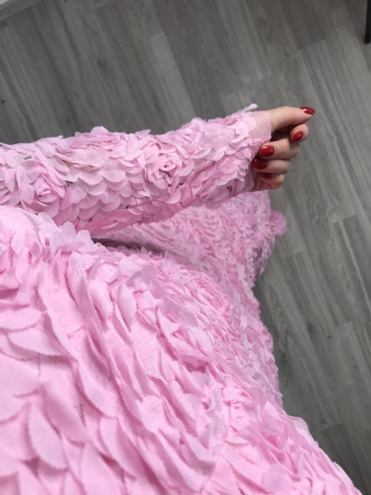 Платье вечернее выпускное випускна сукня рожева розовая вечірня рибка