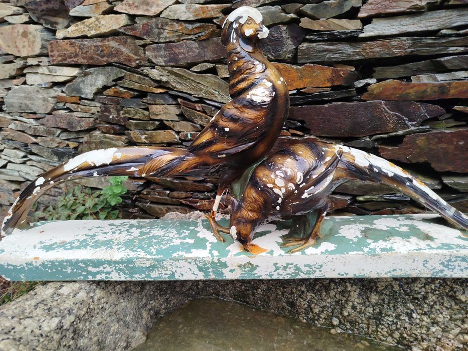 Estatueta pássaros em gesso para restauro