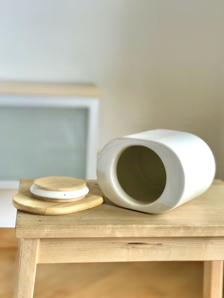Vintage Pojemniki ceramiczne na cukier kawę makaron