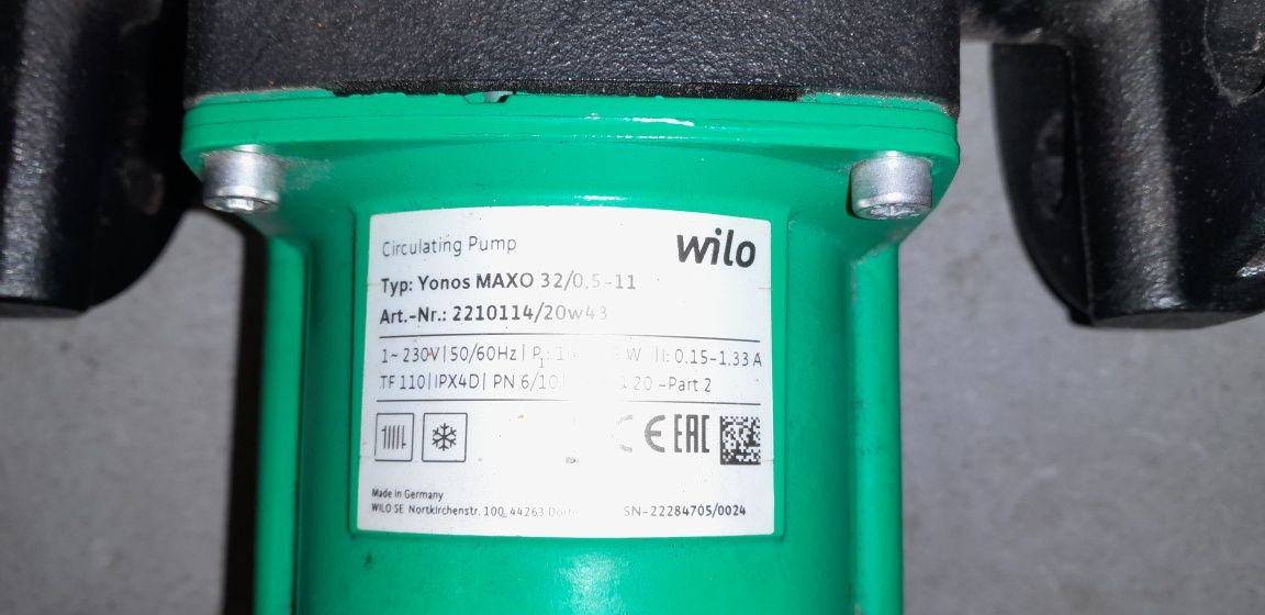 Pompa Co,Cwu Wilo Yonos Maxo 32/0,5-11 kołnierzowa