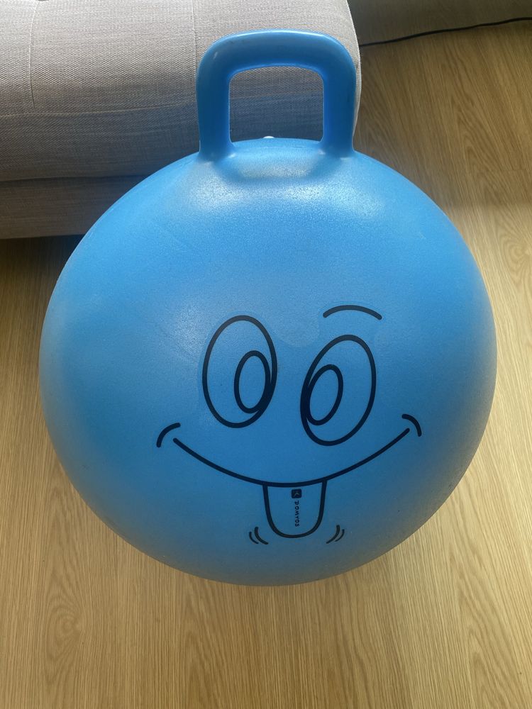 DOMYOS Bola Saltitona Resistente Ginástica 60 cm Criança Azul