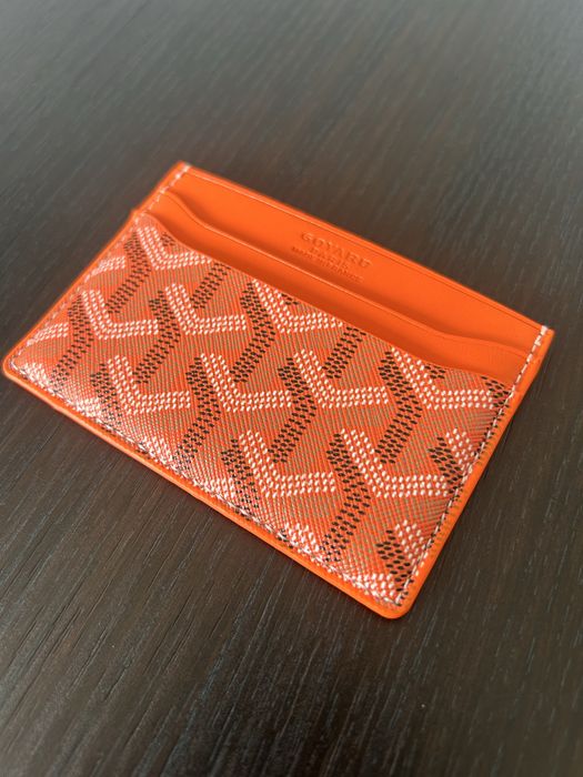 Goyard Carteira Card Holder porta cartoes laranja
