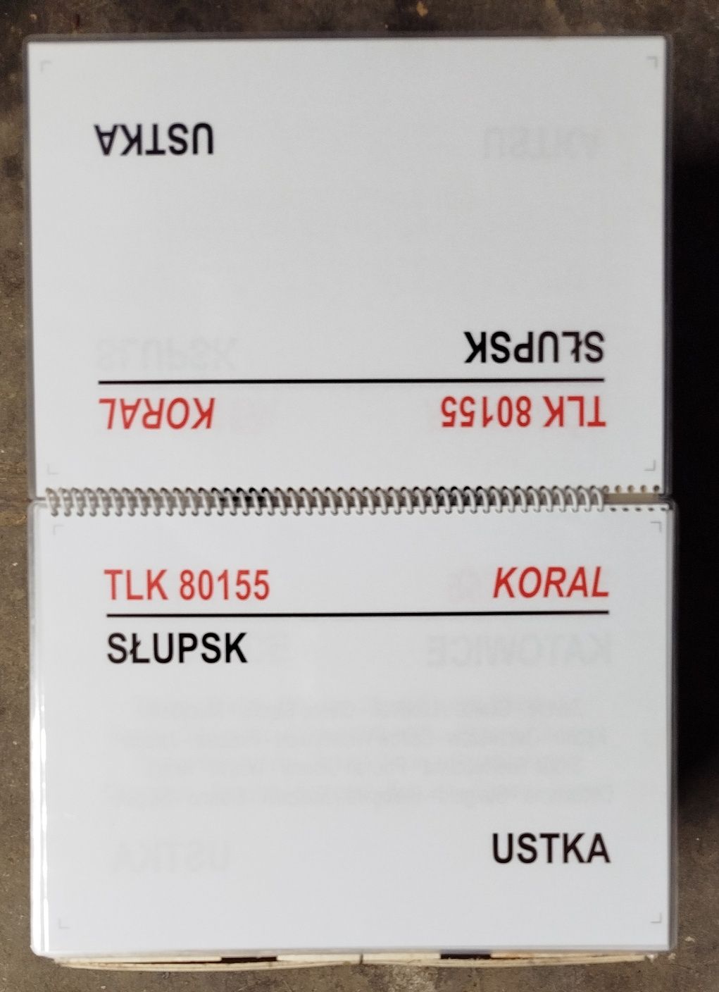 Zeszyt tablic TLK