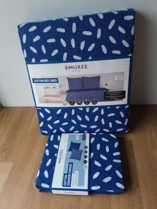 Pościel 5 elementów bawełna 100% SMUKEE komplet pościeli w łezki
