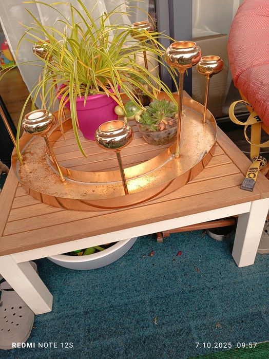 Stolik ikea ogrodowy gratis świecznik