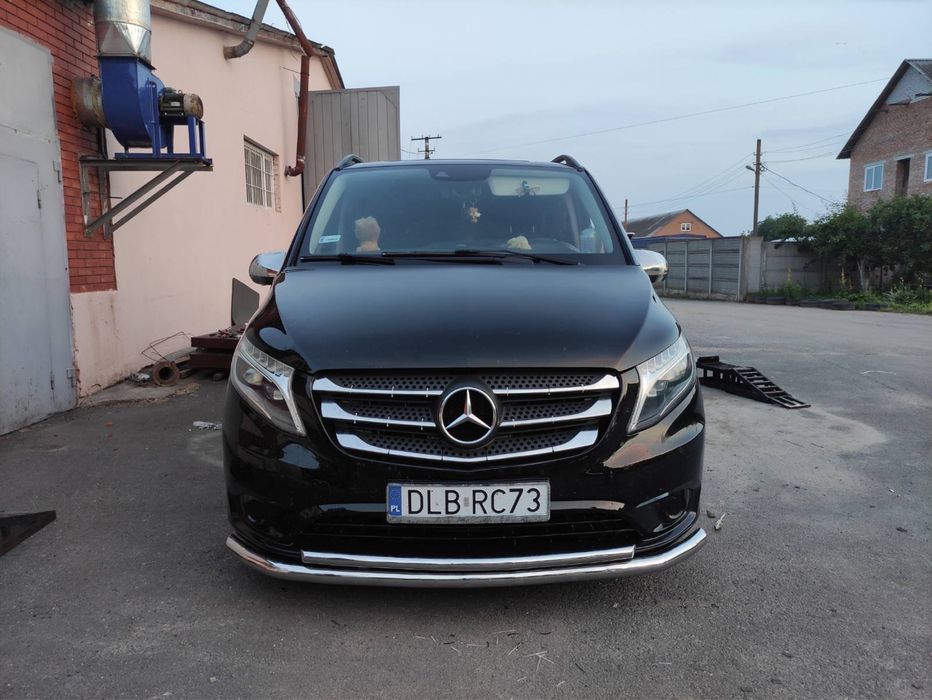 Кенгурятник для Mercedes Vito 447 Пороги Подножки Хром Автообвес