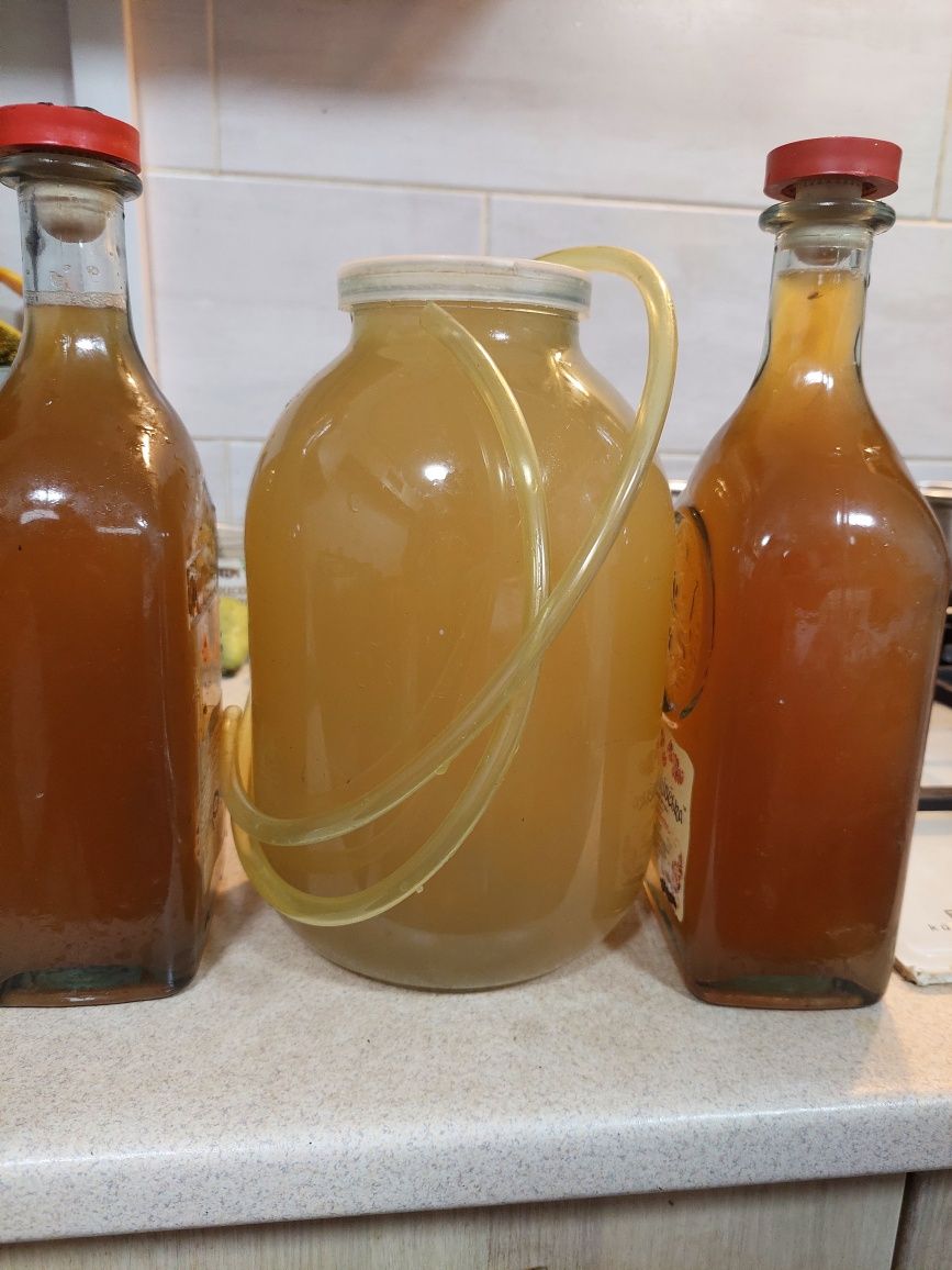 Уксус оцет яблучний на меду,органічний, уксусна оцетна матка