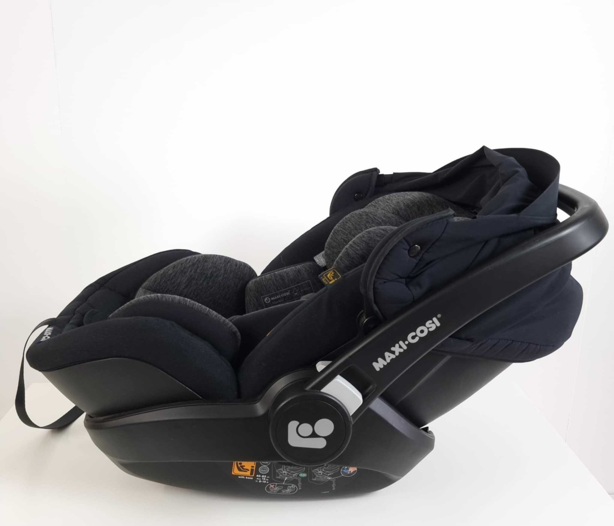 Fotelik Maxi Cosi Marble 0-13 kg + baza isofix rozkładany Black adac