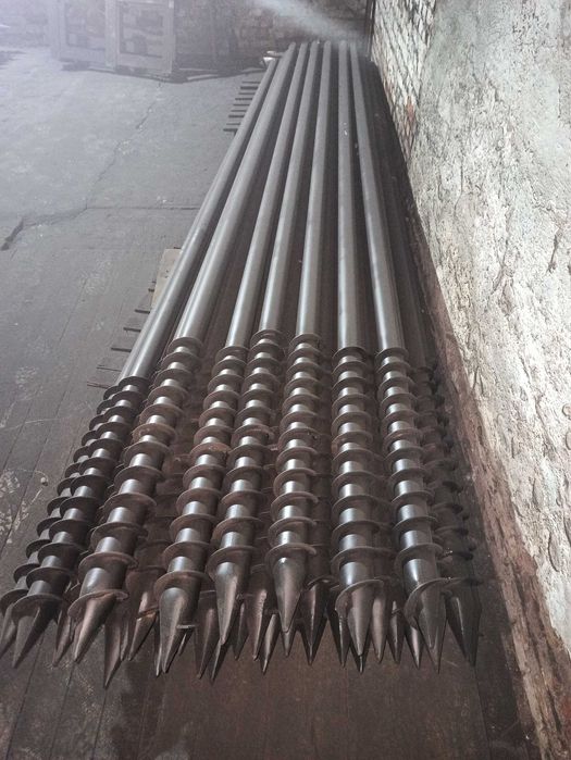 Винтовые сваи  гвинтові палі сваї геошурупи ціна фундамент наконечник