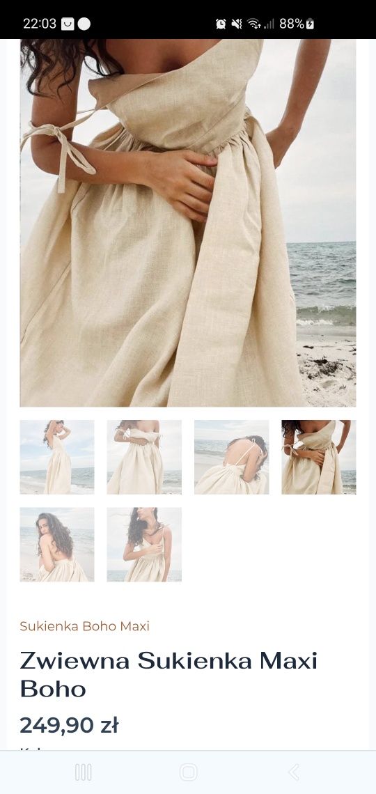 Sukienka boho maxi midi Nowa